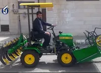 رشد 10 برابری کشت حبوبات با دستگاهی فناور/ کشاورزان با دست‌چینی محصول خداحافظی می‌کنند + فیلم