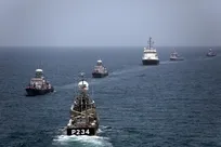 پایان رزمایش امداد و نجات دریای خزر با رژه مشترک یگان‌ها