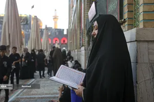 حرم مطهر رضوی در شب رحلت پیامبر اکرم و شهادت امام حسن مجتبی(ع)