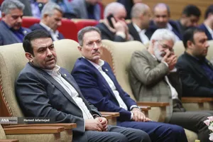  ابوالفضل نجارزاده مدیرعامل بانک ملی در مراسم نود و هفتمین سالگرد تاسیس بانک ملی ایران