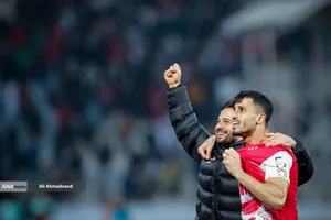 علی علیپور  و سروش رفیعی بازیکنان تیم فوتبال پرسپولیس