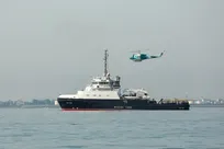 ورود شناور نیروی دریایی روسیه به رزمایش مرکب امداد و نجات دریای خزر ۲۰۲۵