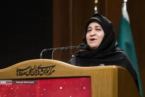 سخنرانی همسر شهید نیما رجب پور در مراسم بزرگداشت شهدای رسانه در نبرد با رژیم صهیونیستی