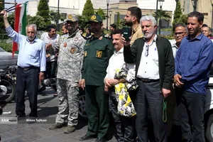 رژه بزرگ موتور سواران جان فدا در تهران