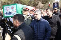 دنیامالی همکار شهیدش را به خاک سپرد/ حضور وزیر ورزش در مراسم وداع با شهید شمخانی