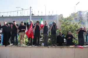 مراسم اقامه نماز بر پیکر امام شهید امت