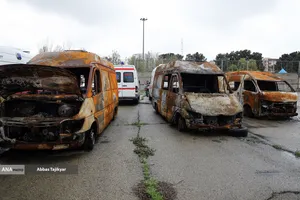 بازدید اصحاب رسانه از پایگاه مدیرت بحران نازی&zwnj;آباد و خودروهای آسیب دیده اورژانس در اثر تجاوز صهیونیستی آمریکایی