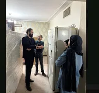 اعضای هیات مدیره و مدیرعامل خانه‌ تئاتر در منزل هنرمندان آسیب دیده از جنگ