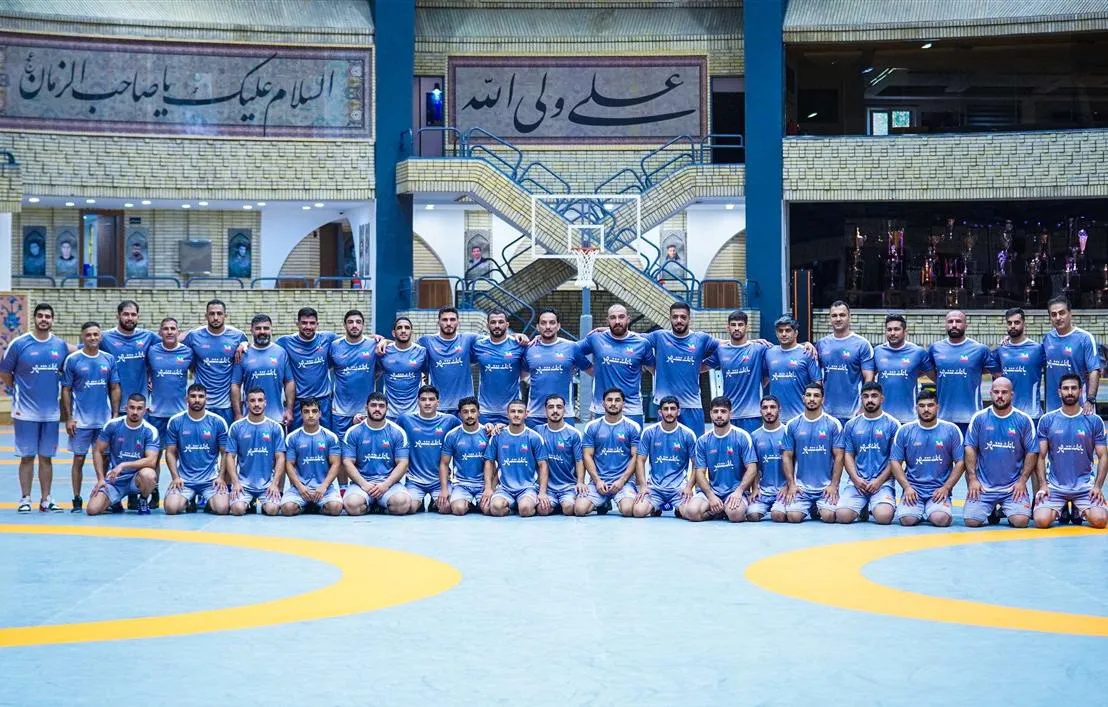 تمرین تیم ملی کشتی آزاد در خانه کشتی شهید مصطفی صدرزاده