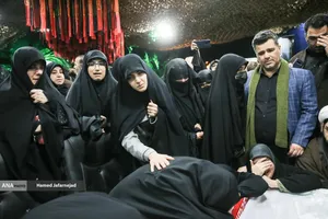 وداع با پیکر&zwnj; مطهر  شهید حجت&zwnj;الاسلام علی رازینی رئیس شعبه ۳۹ دیوان عالی کشور در معراج شهدای تهران