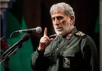 سردار قاآنی:مجازات پشیمان کننده‌ در انتظار عاملین وحشی گری در لبنان است