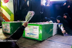 وداع و تشییع پیکر مطهر فرمانده یگان ویژه فاتحین سردار سرتیپ پاسدار شهید محمد علی فتحعلی زاده و&zwnj; همرزمانش