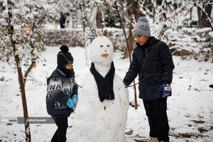 بارش برف زمستانی در تهران 