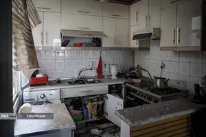 آثار تجاوز هوایی آمریکایی _ صهیونیستی به اماکن مسکونی