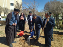 غرس نهال در دانشگاه آزاد اسلامی استان چهارمحال و بختیاری به یاد شهدا