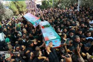 تشییع پیکر سردار شهید امیر علی حاجی زاده و و سردار محمود باقری فرمانده موشکی این نیرو