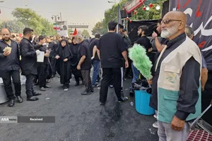 برپایی موکب خادمیاران و یاوران رضوی منطقه دارالمومنین در مسیر پیاده&zwnj;روی جاماندگان اربعین