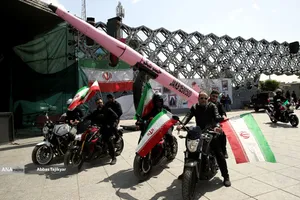 رژه بزرگ موتور سواران جان فدا در تهران