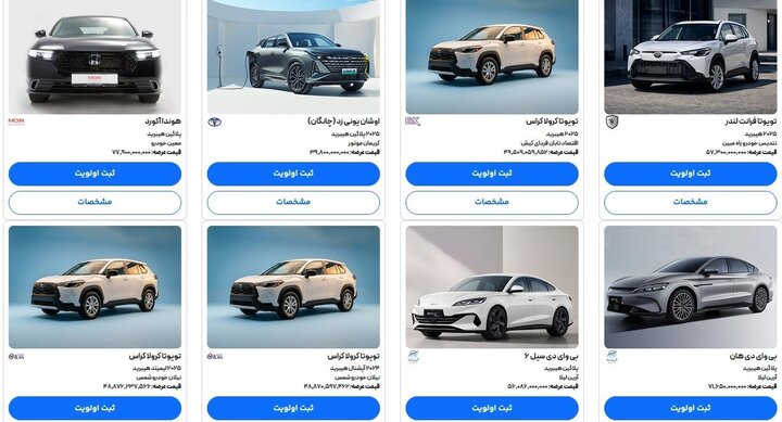 قیمت ۸ خودروی وارداتی اعلام شد قیمت ۸ خودروی وارداتی اعلام شد