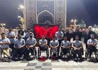 حضور تیم‌ ملی بسکتبال با ویلچر مردان در حرم حضرت علی بن موسی الرضا علیه السلام