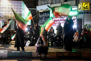 مراسم عزاداری در سوگ رهبر شهید انقلاب - میدان ولیعصر (عج)