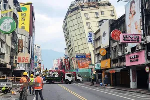 آثار ناشی از زمین لرزه در تایوان