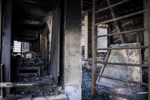 تخریب و آتش سوزی اموال عمومی در تهران