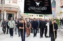 عزاداری دانشگاهیان دانشگاه آزاد اردبیل در سوگ اباعبدالله +عکس