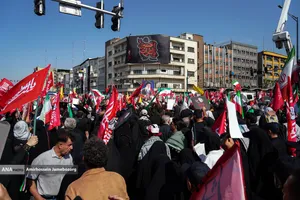 تشییع پیکر مطهر آقای شهید ایران و خانواده ایشان