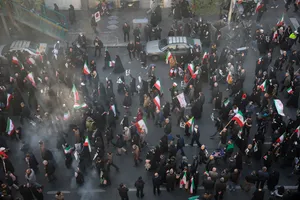 تشییع پیکر شهیدان لاریجانی، سلیمانی و شهدای ناو دنا
