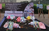 یادمان تصویری دانش‌آموزان شهید مدرسه میناب در محوطه پارلمان بنگلادش