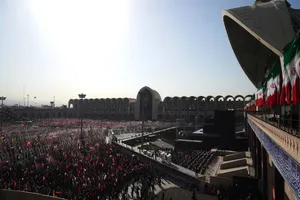 مراسم اقامه نماز بر پیکر امام شهید امت