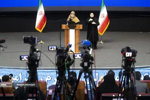 نشست خبری فاطمه مهاجرانی سخنگوی دولت با خبرنگاران