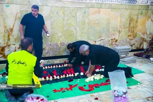 تدفین پیکر شهید طهرانچی در حرم حضرت عبدالعظیم حسنی(ع)