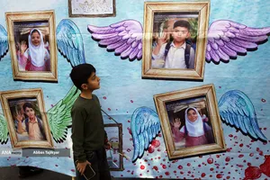 آیین چهلمین روز نوگلان دانش آموز میناب