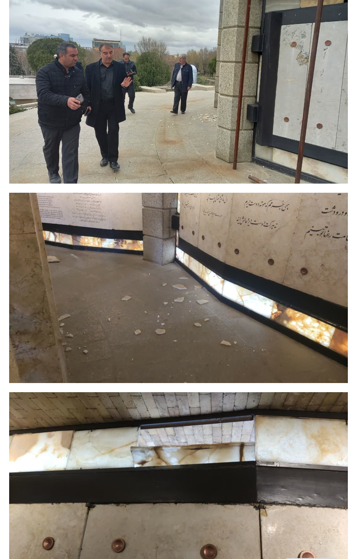 آسیب به آرامگاه باباطاهر در پی حمله آمریکا و رژیم صهیونیستی به شهر همدان