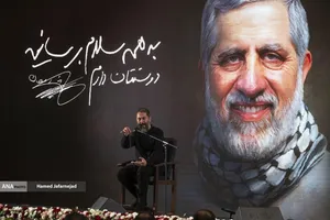 &laquo;احمد بابایی&raquo;، شاعر انقلابی در مراسم چهلم شهادت حاج محمدسعید ایزدی(حاج رمضان)