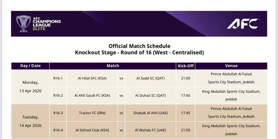 اعلام زمان دیدار تراکتور و شبابالاهلی در لیگ نخبگان آسیا اعلام زمان دیدار تراکتور و شبابالاهلی در لیگ نخبگان آسیا