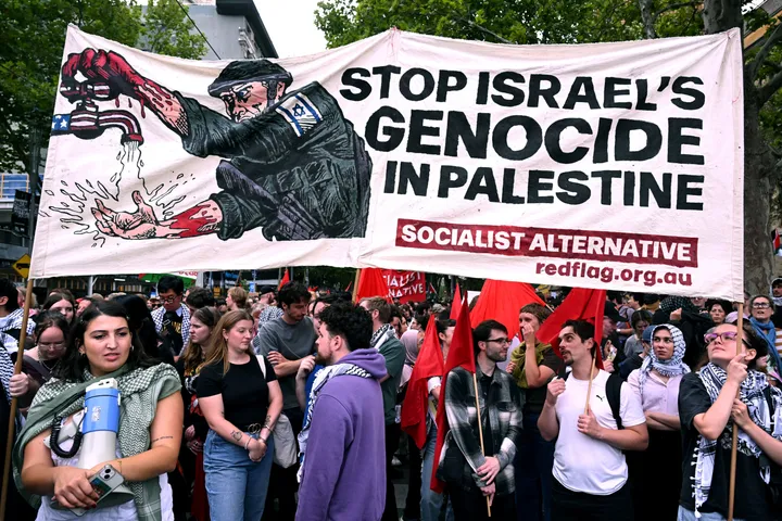 تظاهرات مردم استرالیا علیه رئیس جمهور رژیم صهیونی