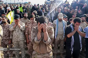 مراسم وداع با رهبر شهید انقلاب حضرت آیت الله سیدعلی خامنه&zwnj;ای (ره) و خانواده ایشان