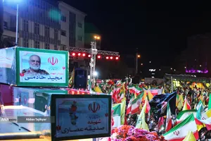 اجتماع مردمی در حمایت از رزمندگان اسلام و وداع با سردار شهید خادمی