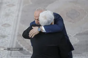 محمدرضا عارف معاون اول رییس جمهور و ابوناصر شریف رییس جهاد اسلامی فلسطین در مراسم سی و ششمین سالگرد ارتحال امام خمینی (ره) 