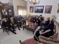 حضور سید علی خمینی در منزل و مزار شهید سیدحسن نصرالله