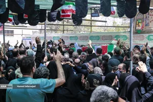 تشییع و خاکسپاری شهدای حملات رژیم صهیونیستی در قطعه42 بهشت زهرا(س)