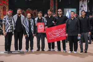 عزاداری هیئت&zwnj;های دانشجویی به مناسبت اربعین حسینی در جوار محل شهادت رهبر شهید انقلاب