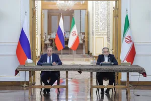 نشست خبری سیدعباس عراقچی وزیر امور خارجه کشورمان و سرگئی لاوروف وزیر امور خارجه روسیه