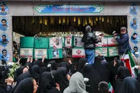 مراسم تشییع پیکر مطهر ۱۲ شهید جنگ رمضان