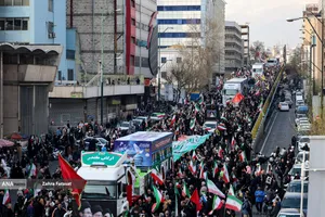 تشییع پیکر شهیدان لاریجانی، سلیمانی و شهدای ناو دنا
