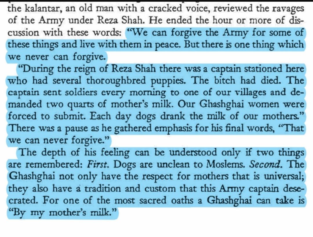 اجبار کردن زنان عشایر لُر برای شیر دادن به توله سگ‌های افسران ارتش رضا خان!