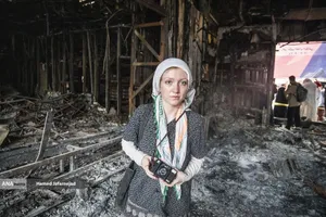 بازدید خبرنگاران خارجی از آثار به&zwnj;جامانده از حمله موشکی رژیم صهیونیستی به ساختمان شیشه ای صدا و سیما که در تاریخ ۲۴ تیرماه صورت گرفت